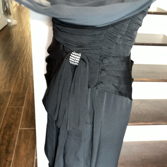 BB/Collections Classy Vintage Cocktail Dress Sz 8. Sheer Sleeves. Keyhole back - Picture 7 of 16